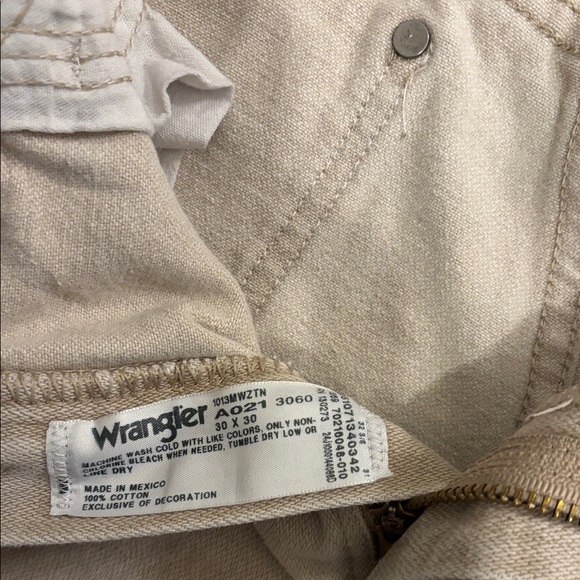 Wrangler cowboy cut men’s khaki denim pants 30x30 - Picture 3 of 7